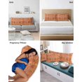 thumbnail image 6 of Boho Orange Pillow Covers King Size, Country Style Bohemian Floral Retro Tribal Soft Bed Throw Pillowcases Breathable Cooling Long Lumbar Body Pillow Sham Cover for Bed Sofa 20''x40'', 6 of 7