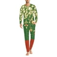 thumbnail image 3 of Renewold Family Christmas Pajamas Matching Sets Xmas Ball Scoop Neck Pullover Sweatshirt 2pcs Indoor Daily Night Wear Size M Warmth Men Sleepwear with Pockets, 3 of 5