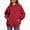 Red, variant on Shine Up Hoodies for Women Fleece Hooded Sweatshirts Oversized Pullover Long Sleeve Ladies Tops with Pocket