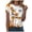 Orange, variant on Womens Halloween Shirts Ladies Fashion Halloween Print Crew Neck Short Sleeve T Shirt Top(Yellow,L)