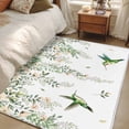 thumbnail image 4 of Green Eucalyptus Leaves Area Rugs 4'x6', Washable Small Throw Rugs for Office Bathroom, Birds Flowers Spring Watercolor Floral Indoor Outdoor Rug Non-Slip Low Pile Carpet Runner Reversible Floor Mats, 4 of 8