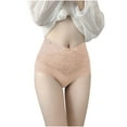 thumbnail image 2 of HVOBTTY Breathable Panties for Women, Womens Underwear, Women's Transparent Lace Hip Lift with No Traces Large Size Tight Waist Style Hip Lift Women's Underwear Beige, XXL, 2 of 5