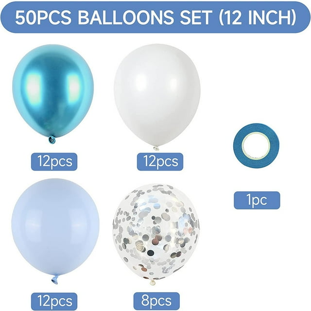 12 Inch Multicolor Balloon Kit, Party Balloon With Confetti Balloons For Graduate Day Party Decor-KEEW