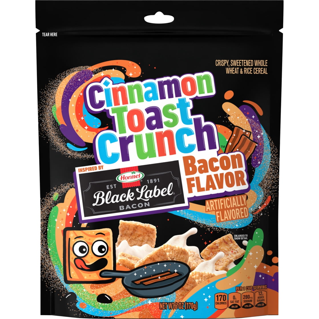 Cinnamon Toast Crunch Bacon Flavored Cereal, Walmart Online Exclusive, 6 oz