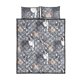 thumbnail image 5 of Boston Terrier estampado de flores fondo gris Juego de cama edredón, 5 of 5