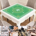 thumbnail image 6 of Green Mahjong Mat with Rules, 31.5*31.5in Anti Slip American Mahjong Mat for Table, Noise Reduction, Neoprene Mah jongg Mats with Carrying Bag & 3 Dices, Mahjong Supplies Gift, Board Tile Games Mats, 6 of 7