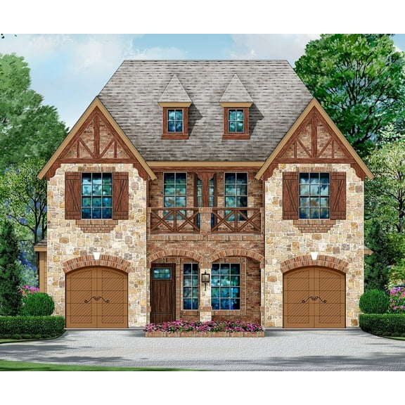 015-1188: Luxury Narrow lot 3 Bed, 4 Bath Luxury Home Plan, 3827 Sq Ft: Full Blueprints with License to Build by Home Plan Marketplace - Lesuto