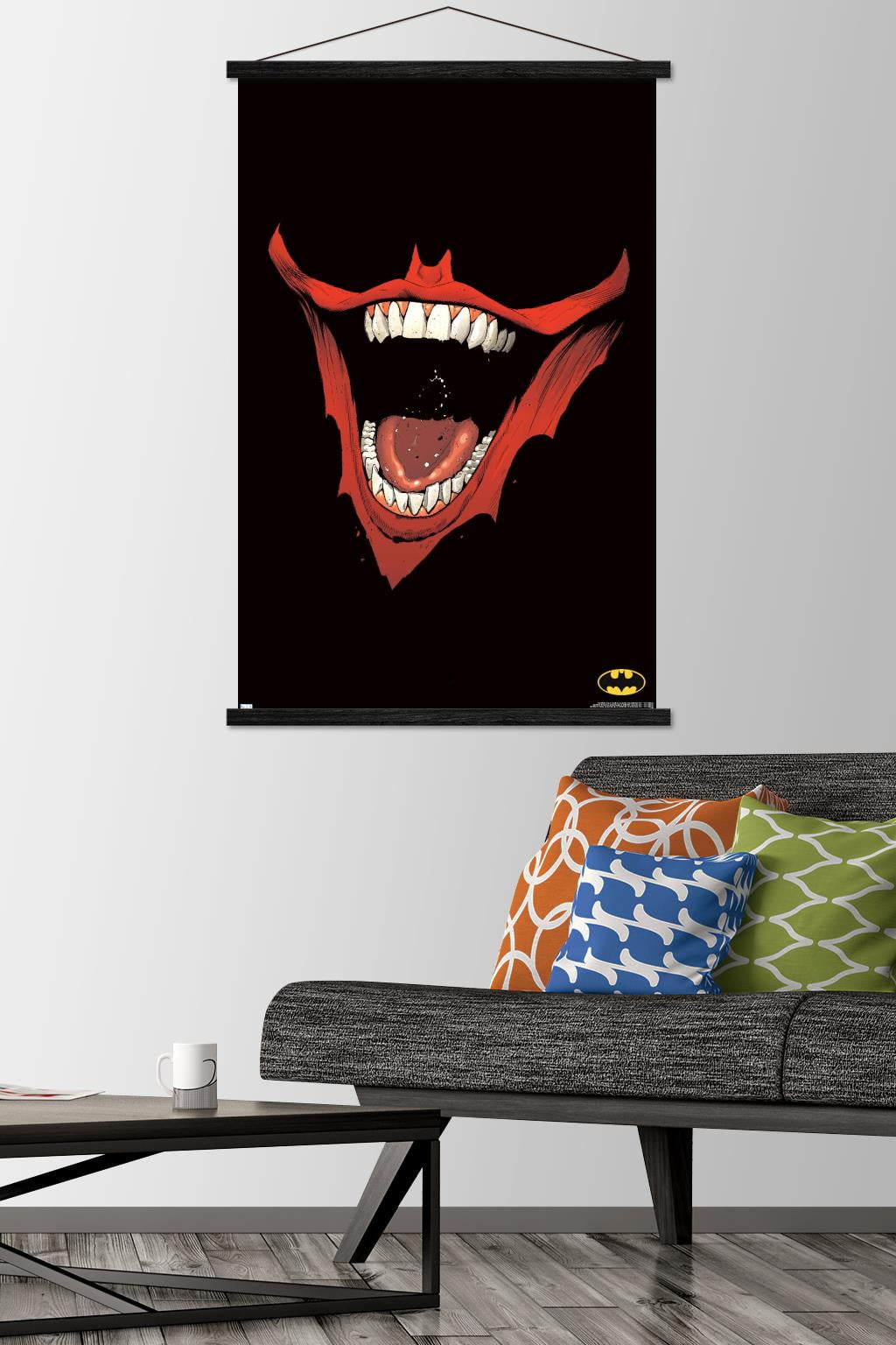 DC Comics Batman - Mouth Wall Poster with Wooden Magnetic Frame, 22.375" x 34"