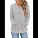 thumbnail image 2 of Suéteres de Mujer, Sudaderas con Capucha de Larga de Otoño, Sudaderas para Mujer, Ropa Informal Holgada de Moda Gris XL, 2 of 6