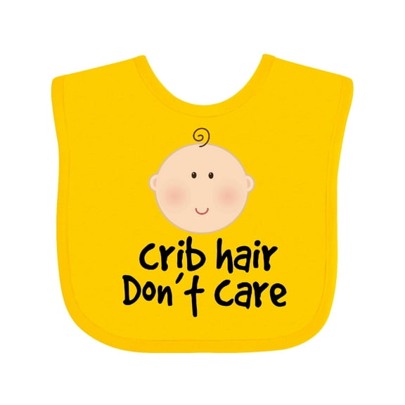Inktastic Crib Hair Dont Care Funny Baby Clothes Boys or Girls Baby Bib