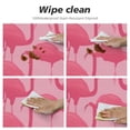 thumbnail image 4 of WYYP  Pink Flamingo Art Round Tablecloth,Stain Resistance Polyester Table Cloth Decorative Table Cover for Kitchen Dining Table Buffet Parties and ​Camping White, 4 of 7