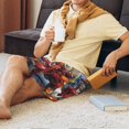 thumbnail image 5 of Rocae Halloween Pets Pumpkins for Men's Soft Sleep Pajama Shorts, Waistband and Pockets-Small, 5 of 6