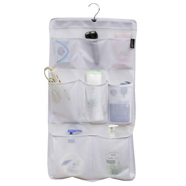 MISSLO 8 Pockets Hanging Shower Organizer Mesh Caddy with Rotating