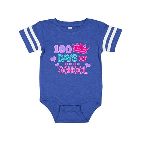 

Inktastic 100 Days of School in Pink and Purple with Crown Gift Baby Girl Bodysuit
