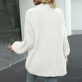 thumbnail image 5 of Women's Sweater Oversize Long Sleeve V Neck Loose Casual Knitted Open Front Cardigan Trendy Clothes 2025, 5 of 9