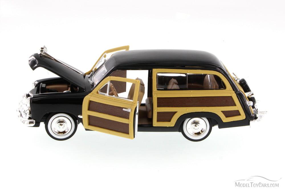 1949 Ford Woody Wagon 5" Die Cast w/Pull Back Power & Opening Doors Black 56 
