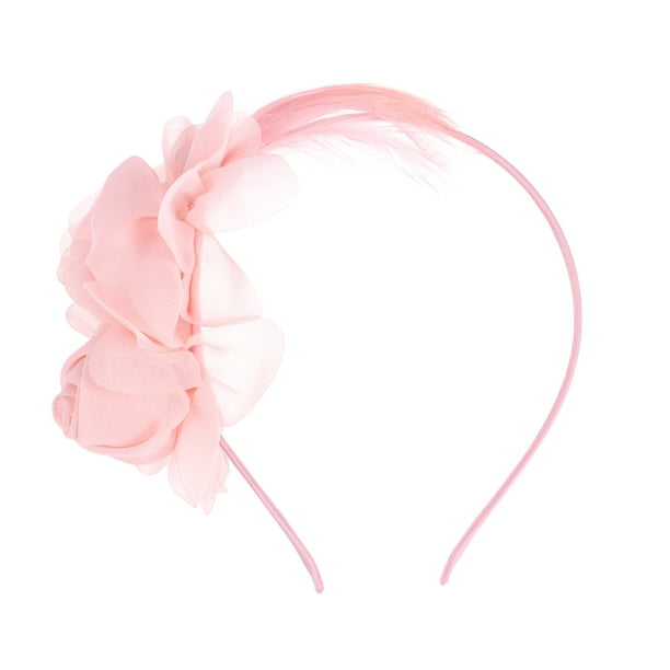 FELTECHELECTR Pasadores/Diademas/Lazos para el Cabello con Flores y Decoraciones para Mujeres y Niñas (Rosa)