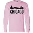 thumbnail image 3 of Inktastic Chicago Skyline Grunge Long Sleeve T-Shirt, 3 of 5