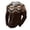 Brown, variant on Mens T-Shirts Color Block Aztec Western Long Sleeve Henley Tops Button Neck Tee Loose Pullover Top for Casual Outings Daily Black M