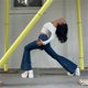 thumbnail image 3 of Women Long Sleeve Pullover Crop Top Solid Color Off Shoulder Sexy Casual Slim Fit T-Shirts White L, 3 of 4