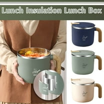 ACDANC Microwave Ramen Bowl with Handles,304 Stainless Steel Liner Bowl,Microwavable Soup Mug with Lid Large Soup Cups for Ramen Noodle Cereal