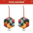 thumbnail image 2 of Hirioo Geometric Cube Pattern Art for Acrylic Christmas Pendant Hanging Christmas Tree Ornaments, Car, Home, Office Gift Decor-Hexagon, 2 of 7