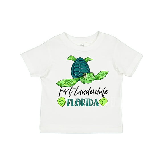 Inktastic Fort Lauderdale, Florida Happy Sea Turtle Boys or Girls Toddler T-Shirt