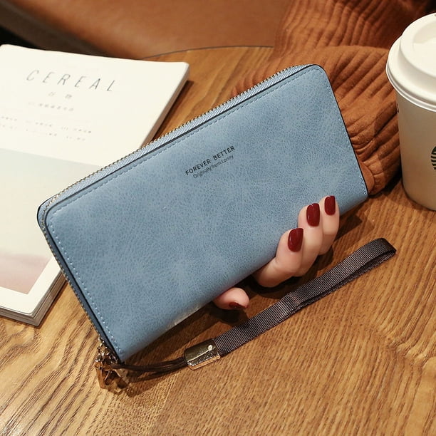 Cartera larga para mujer, bolso coreano, tarjetero multifunción, bolso para teléfono móvil, monedero, cartera para mujer