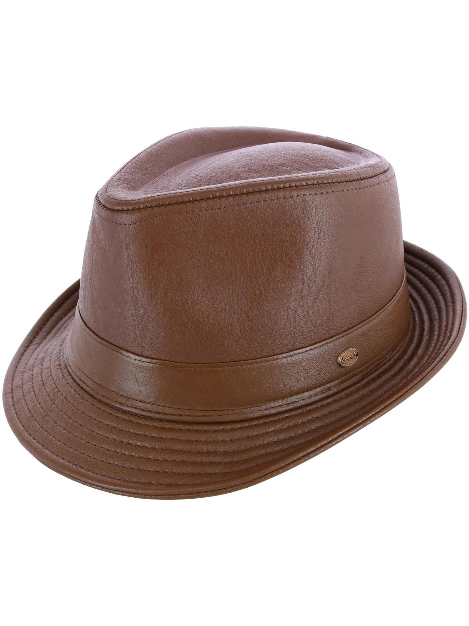 Buy Epoch Hats Company Classic Faux Leather Fedora Hat Men Online at