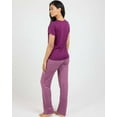 thumbnail image 3 of Real Essentials 2 Pack: Women's Pajama Set - Choose from Short Sleeve with Pocket or Long Sleeve without Pocket, 3 of 7