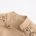 thumbnail image 3 of Chaqueta Jacke Damen Biker Taschen PU Plus Size Moto Mantel Streetwear Anzug Ygjytge Beige T 3EG para Mujer, 3 of 9