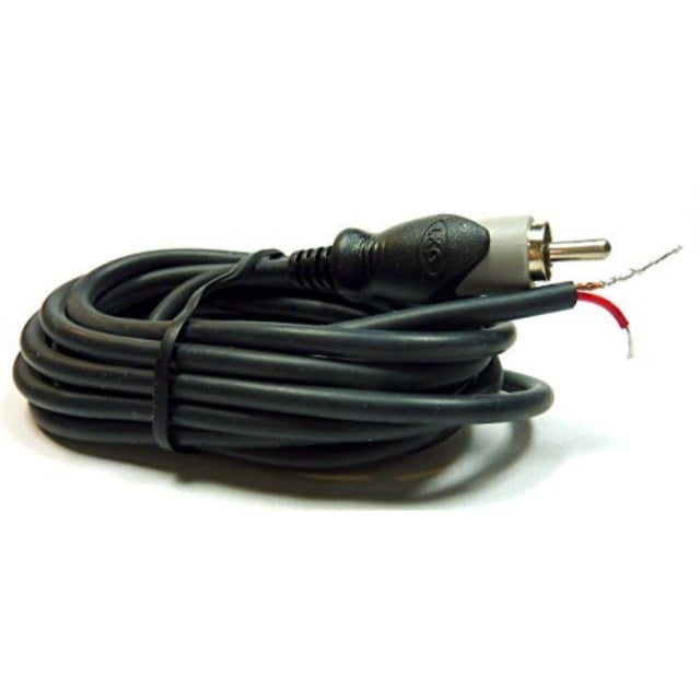 6ft rca male shielded cable to bare wire for speakers & subwoofer