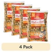 (4 pack) Pennington Medium Bird Blend Bird Food for Cockatiels, Love Birds; 3 lb Bag