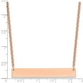 thumbnail image 2 of Finest Gold Sterling Silver Rose-Plated Large Polished Blank Bar Necklace, 2 of 2