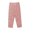 thumbnail image 4 of Daiia Rose Gold Pink Glitter Women's Sleep Pant with Pockets and Drawstring,Pajama Pants-Medium, 4 of 9