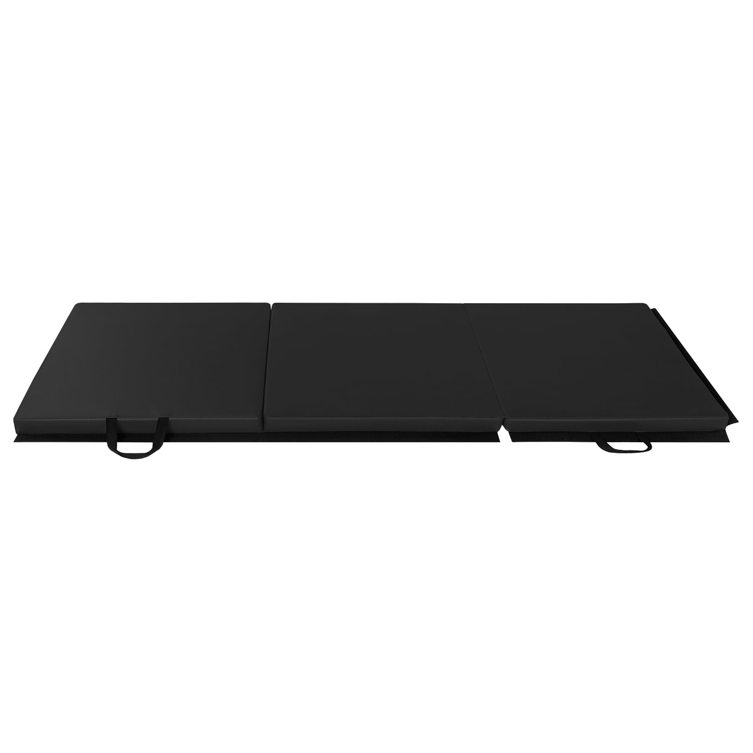 Matladin 2in Foldable 6' x 2' Black Exercise Mat with Carrying Handle