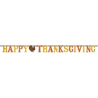 Coolmade Happy Thanksgiving Banner Extra Large Give Thanks Banner 72 x 46  Inch, Fall Banner Thanksgiving Turkey Pumpkin Maple Leaves Banner for  Thanksgiving Decorations Fall Party 