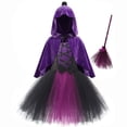 thumbnail image 3 of Gunia Girls Witch Dress 3 Piece Outfit Halloween Cosplay Dress Role Play For Toddler Kids Fancy Dress Holiday Party Dress Up Play,Size 2-12 Years, 3 of 8