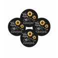 thumbnail image 7 of 15 Inch Round Placemats Set of 4, Sunflowers Non Slip Heat Insulation PP Table Mats, Modern Bee You Are My Sunshine Black Washable Place Mats for Kitchen Dining Party Table Decor, 7 of 7
