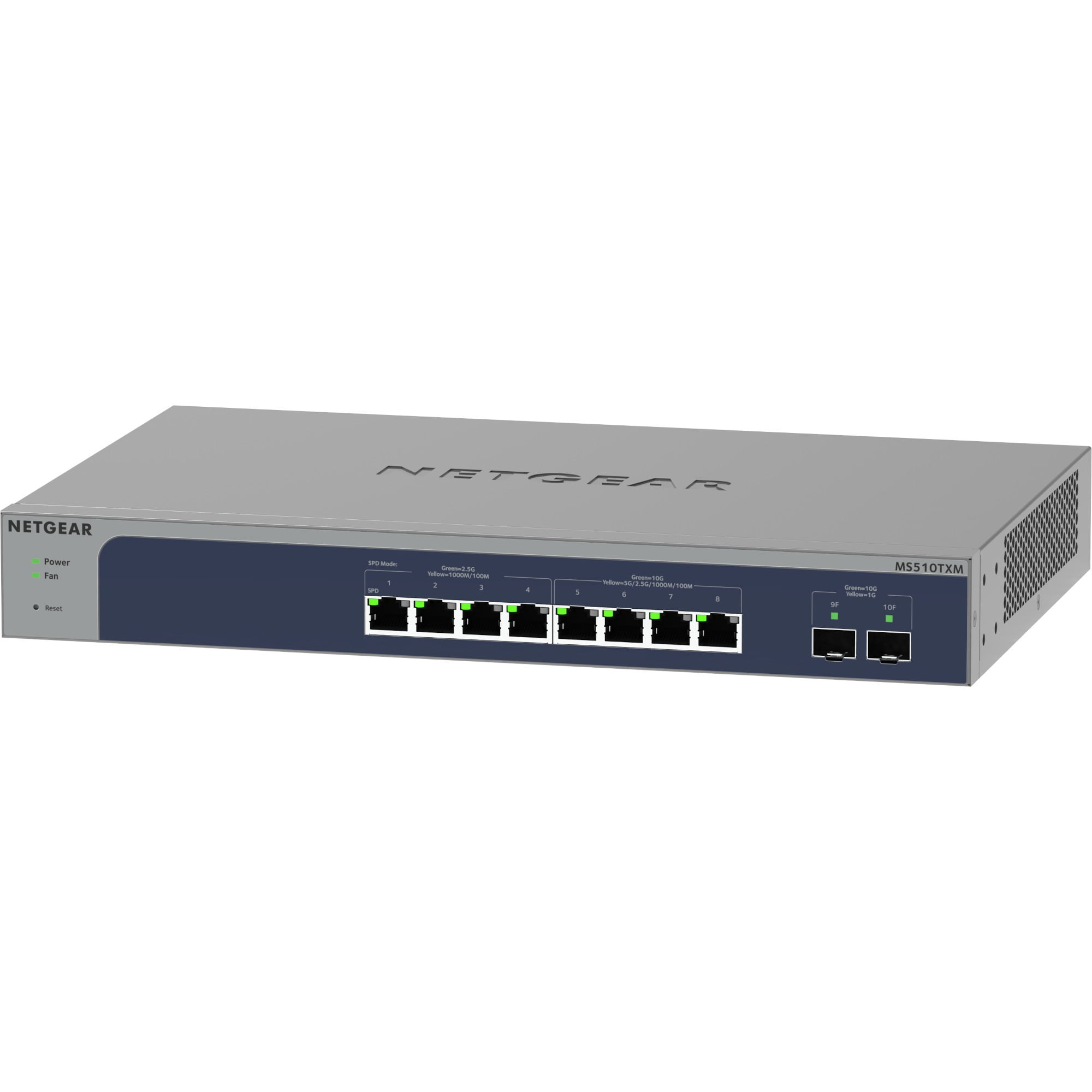 NETGEAR 10-Port Multi-Gigabit/10G Ethernet Smart Managed Pro Switch (MS510TXM) - with 8 x Multi-gig Ports, 2 x 10G SFP+, Insight Cloud Management, Desktop/Rackmount, ProSAFE Lifetime Protection