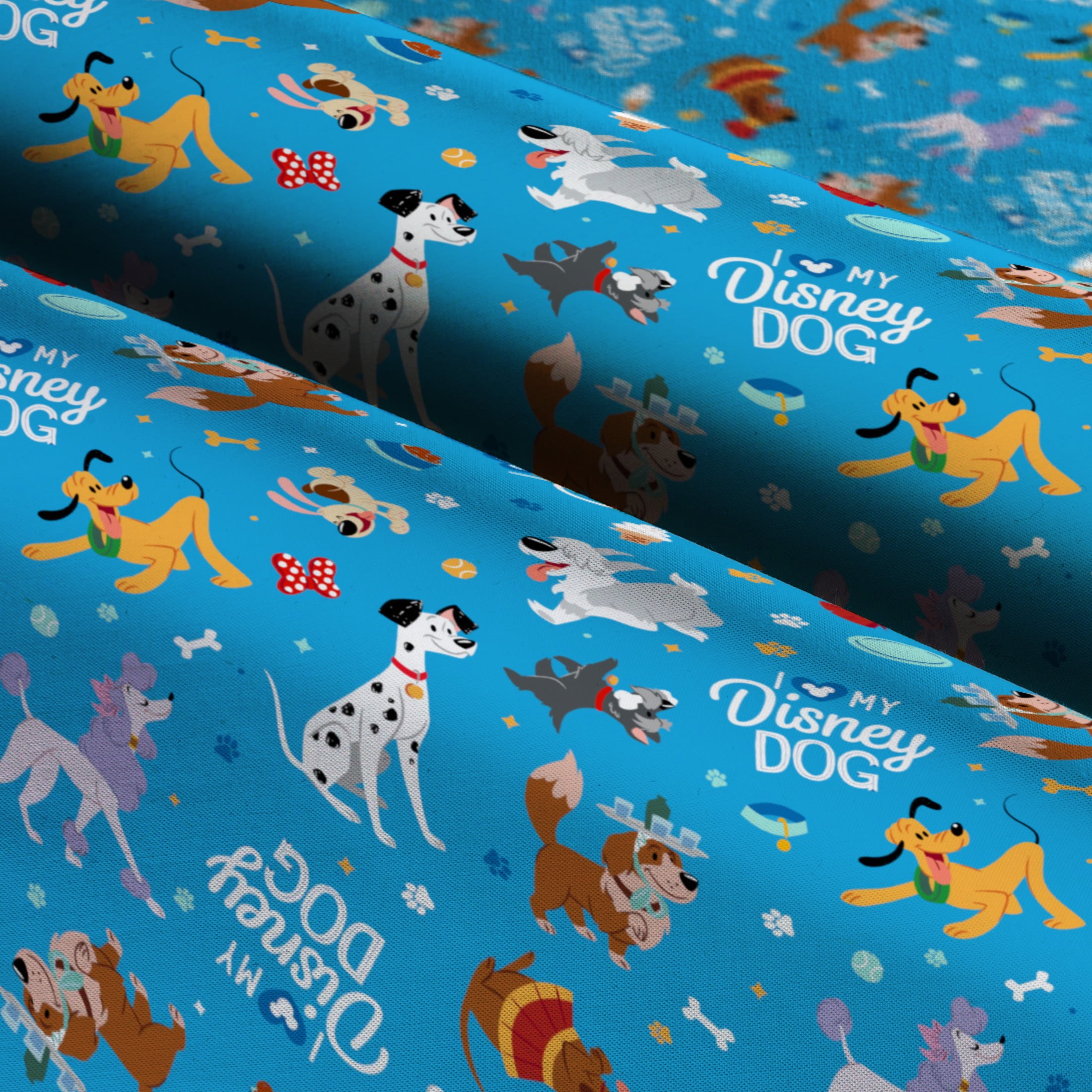 (3 pack) Springs Creative Disney I Love My Disney Dog Fat Quarter Fabric