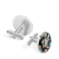 thumbnail image 3 of Rhino Elegant Dress Shirt Cufflink Set for Men, Stainless Steel, Wedding and Business Attire, 3 of 6