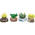 thumbnail image 2 of Plantas Suculentas Artificiales Decoración De Escritorio Para El Hogar Simulación Realista Duradera Suculentas Adornos Para Estantería De Sala De Estar 4 Uds Guardurnaity HA035470-00, 2 of 6