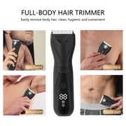 Groin & Body Hair Trimmer for Men Electric Trimmer Pubic Trimmer Body Shaver Wet/Dry Body Shaver Groomer