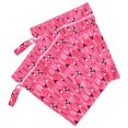 thumbnail image 5 of Bolsa Seca Y Húmeda para Pañales De Tela para Bebé, Bolsa De Almacenamiento De Pañales De Viaje Impermeable con 2 Bolsillos con Cremallera, Bolsa Húmeda para Trajes De Baño, Productos(28 * 40CM), 5 of 5