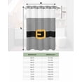 thumbnail image 6 of No Hook Shower Curtain with Snap in Liner, Santa Claus's Belt Hotel Shower Curtains for Bathroom, Washable Shower Curtain Liner Set with Mesh Top Window, 66"x72", 6 of 6