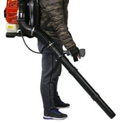 SYNGAR Backpack Leaf Blower, 76CC 2-Cycle Gas Leaf Blower with Extention Tube for Snow Blowing and Cleaning, Not for Sale in California, LJ2430