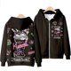 thumbnail image 1 of Sudadera con cremallera 3D Sanrio Kuromi, Sudadera con capucha de estilo lindo informal, cálida y cómoda, 1 of 4