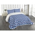 thumbnail image 3 of Ambesonne Evil Eye Quilted Bedspread Set 3 Pcs, Drop Like Bead, King Size, Pale Blue White and Blue, 3 of 5