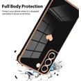 thumbnail image 3 of Compatible with Samsung Galaxy S22 5G Case Love Heart Plating Electroplate Luxury Elegant Case Camera Protector Soft TPU Shockproof Protective Corner Back Cover Galaxy S22 5G Case -Black, 3 of 11